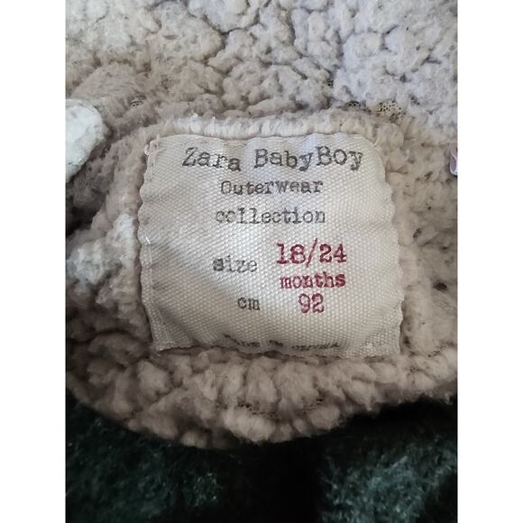 Zara BabyBoy Peacoat Style Jacket Wooden Toggle Buttons Size 18/24 Months - Picture 4 of 5